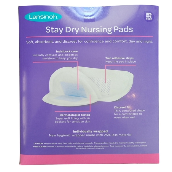 NIB Sealed Lansinoh Stay Dry Nursing Pads Value Pack of 200 Baby Shower Gift - Picture 4 of 9